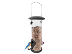 Recipiente de Comida Pássaros Selvagens Ferro Tampa Base Pvc