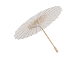 Paraguas de Papel Branco para Crianças DIY 40cm Estilo Chinês Bambu Decoração Pintura