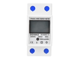Contador de Energia Digital de Alta Fiabilidade Con Pantalla LCD Monofásico Din Rail 230vac 5 a 50hz com S/MARCA
