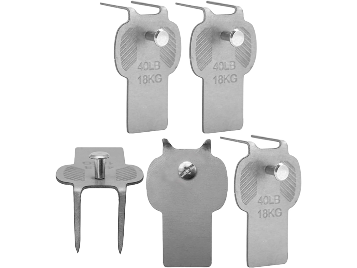Ganchos De Parede, 5 Metal Para Quadros, 1,67 X 0,98 Cm (0,67 Polegadas), Suporte Parede