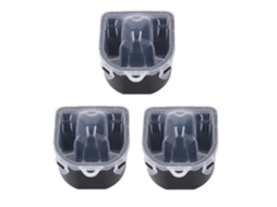 3 Peças Taza De Remojo Para Uñas De Doble Camada Com Fechamento Para Manicure, Suaviza Pele Morta, Cor Preta
