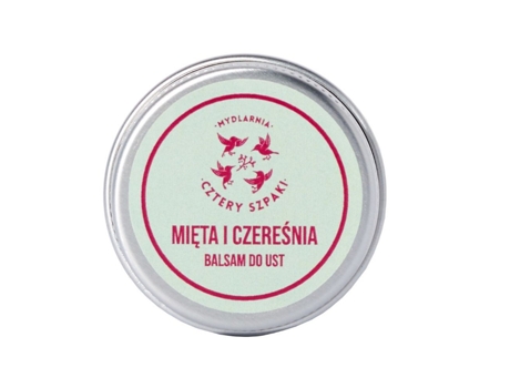 Four Larks Mint Cherry Lip Balm 15ml Intense Hydration Premium Protection Mydlarnia Cztery Szpaki