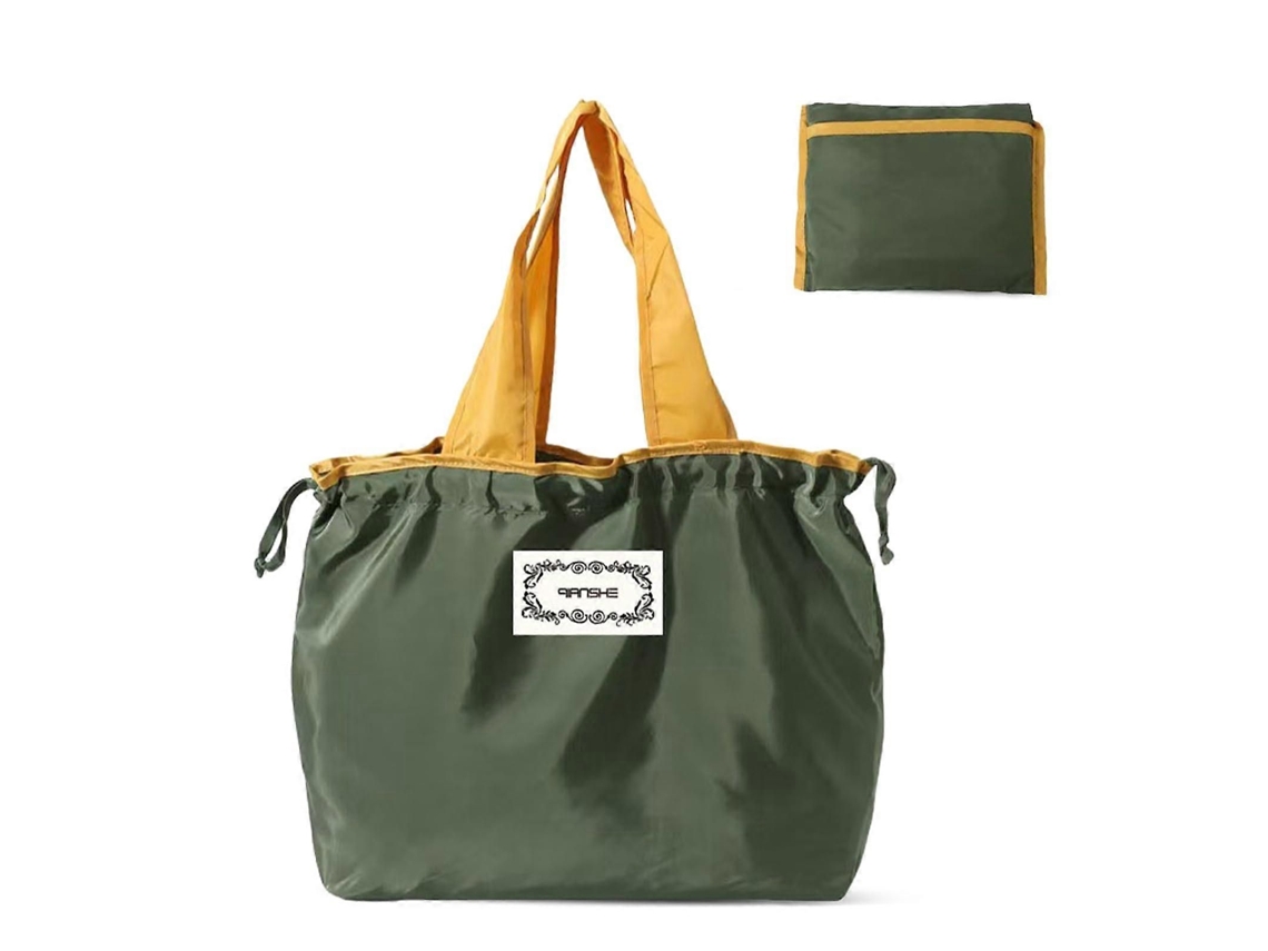 Sacola de Compras Dobrável 47 X 35 Cm com Cordão, Reutilizável, Lavável e Portátil para Compras e Viagens. GOKOCO
