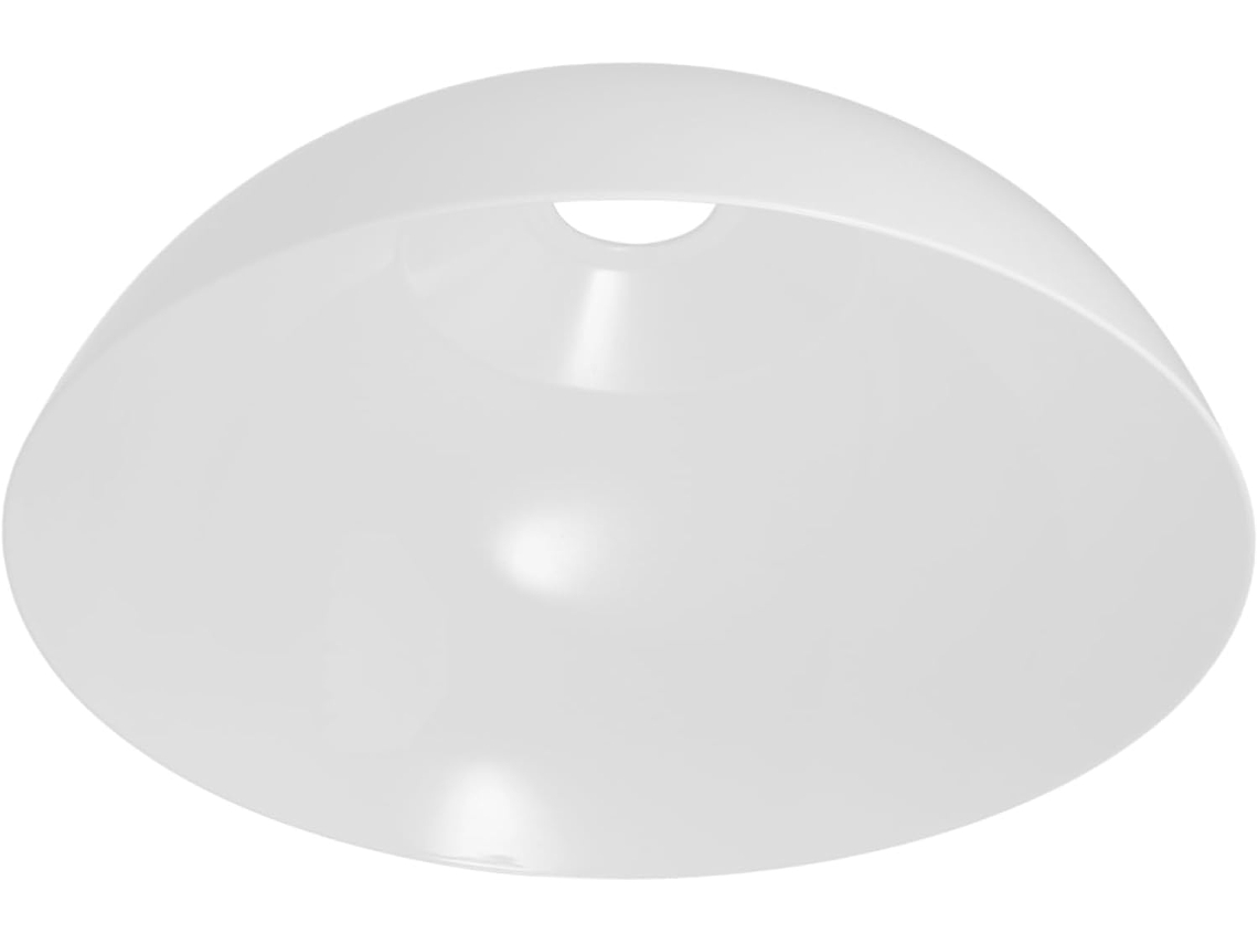 Abajur Robusto Em Acrílico Para Luminária De Chão Tipo Tocheiro, Branco, Diâmetro 290 Mm