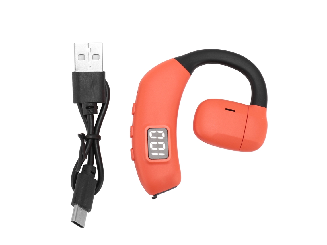 Fone De Ouvido Bluetooth 5.4 Sem Fio De Condução Aérea Open Ear Redução De Ruído Para Esportes Laranja