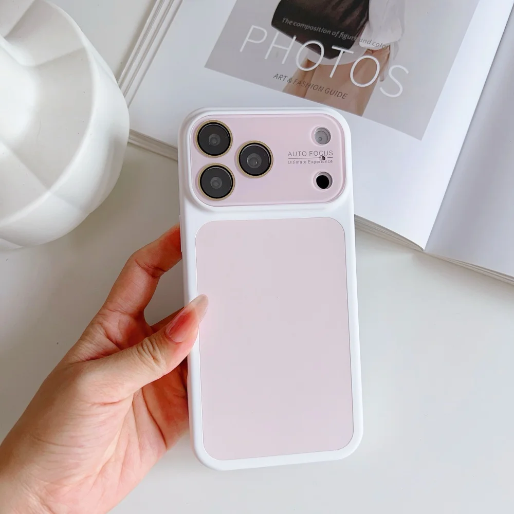 Capa Para Celular (rosa, Iphone 16 Pro Max), Protetor De Câmera Em Vidro Temperado, Estrutura Resistente A Impactos, Capa Traseira Rígida