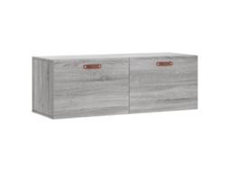 Wall Cabinet, Wall Cabinets Vidaxl Cinzeto Madeira Processada (100 X 36.5 X 35 Cm)