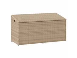 Garden Storage Box, Garden Storage Boxes Vidaxl Bege Rattan / Vime (110 X 50 X 58 Cm)