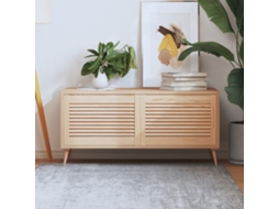 Vidaxl Portas De Armário 2 Pcs Com Design De Persiana Pinho Maciço