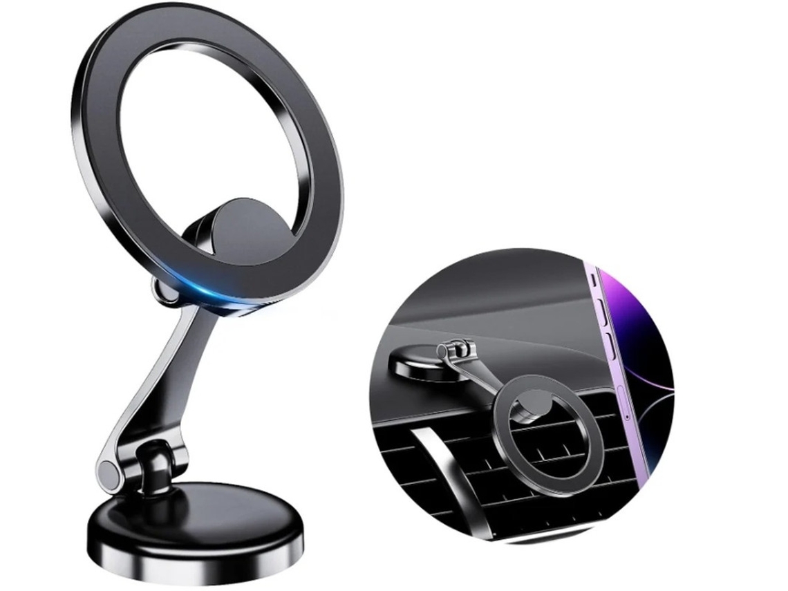 Suporte Carro Giratório Duplo Projetado Para Apple Yizhood Magnética Preto
