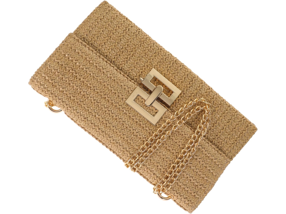 Bolsa Clutch Feminina Em Imitação De Palha, Bolsa De Verão Para Casamentos E Recepções.