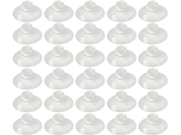 Ventosas De Plástico Compactas, 100 Unidades, 30mm, Com Forte Aderência, Ideais Para Janelas E Superfícies Lisas
