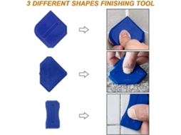 Conjunto de 35 Ferramentas de Silicone para Calafetagem, Ferramentas 3 em 1, 14 Bicos de Rejunte AQUAFORGE