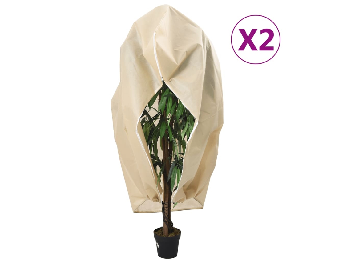 Vidaxl Coberturas Para Plantas Com Fecho 2 Pcs 70 G/m² 3,93x3 M
