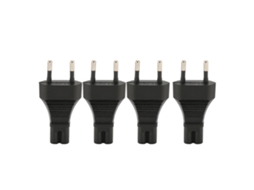 Conjunto De 4 Adaptadores Energia Com Plugue 2 Pinos Para Iec320 C7