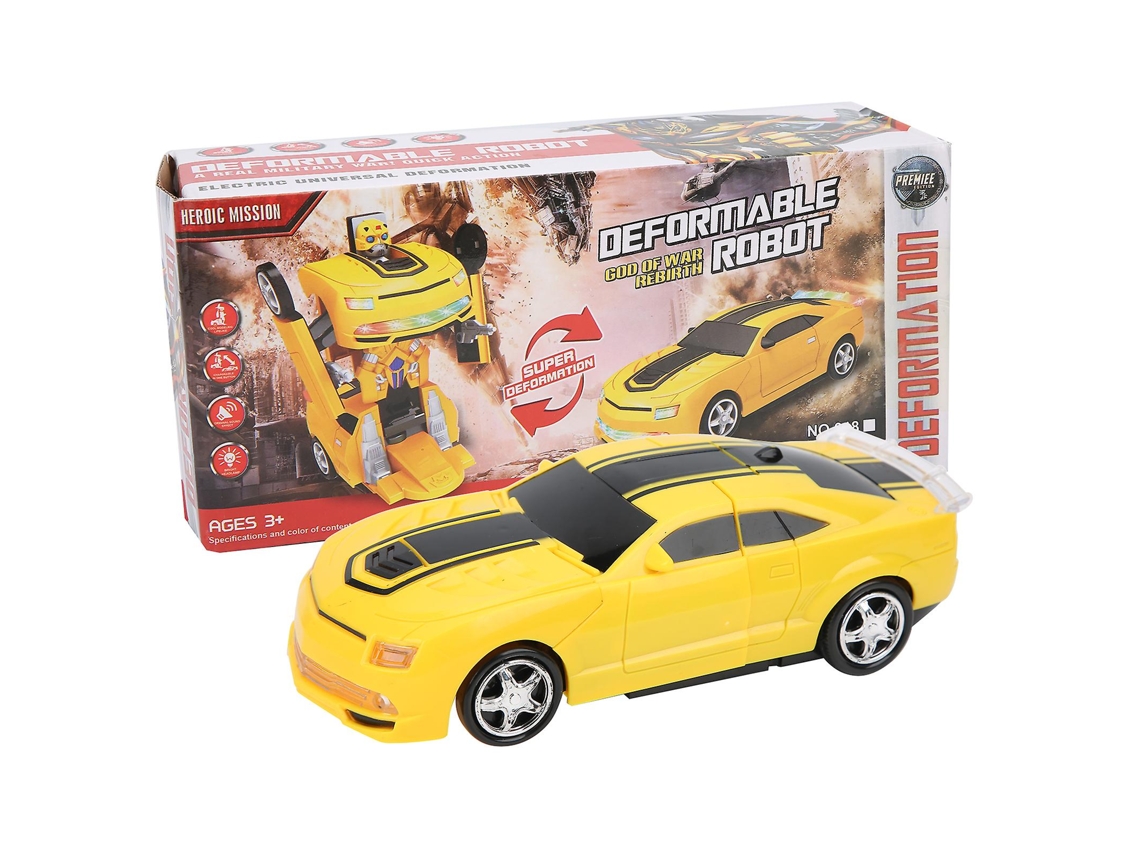 Carro De Corrida Elétrico Transformador, Brinquedo Robô Para Crianças Com Luzes E Música Presente 2 Em 1 Aquaforge