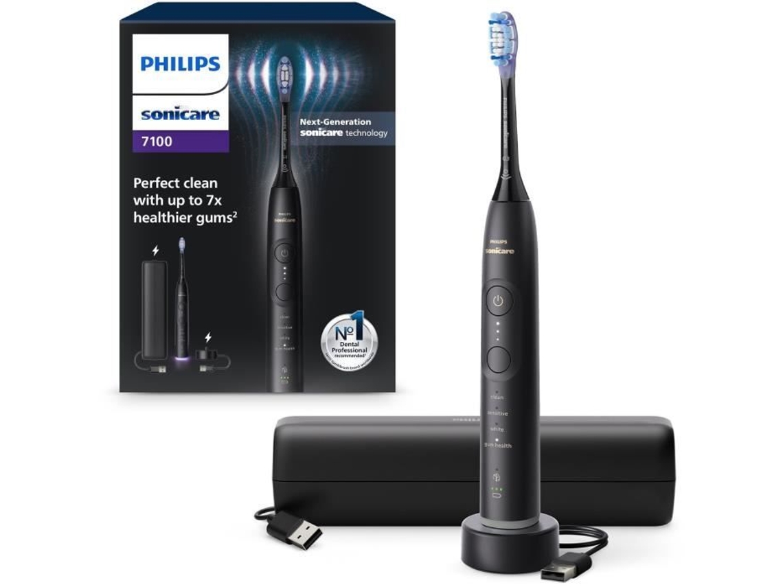Escova De Dentes Philips Hx7421/01 Sonicare Série 7100 Preto Elétrico