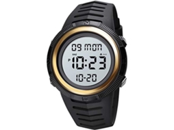 Lurelia Relógio Digital Desportivo, Visor Digital, Led, Cronómetro, Alarme, Data/calendário, 12/24h, Luminoso, Duplo Fuso/mostrador, Vidro Mineral