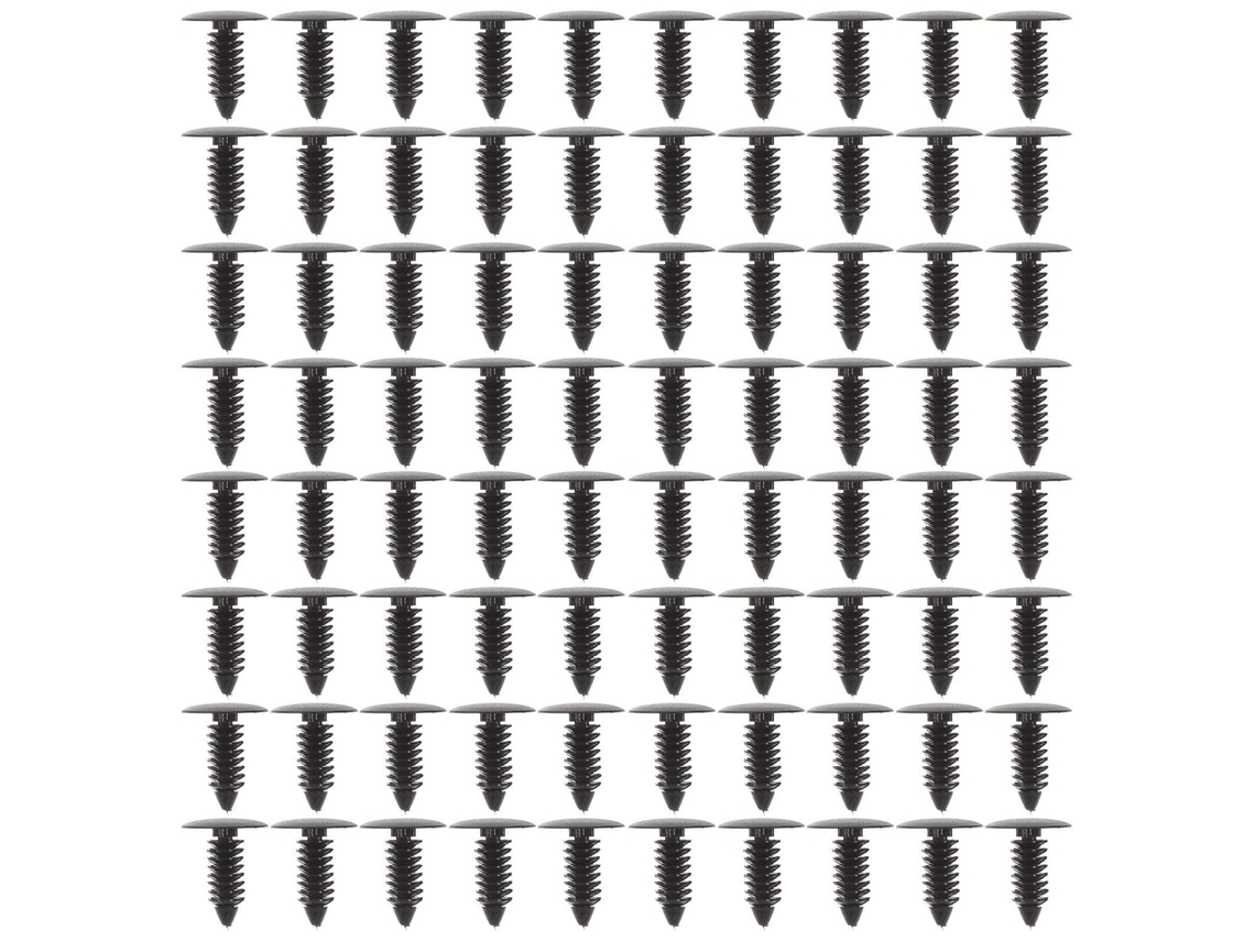 Clipes de fixação para carros em nylon de 8 mm, 100 peças, fáceis de substituir.