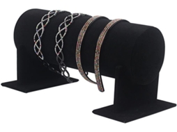 Suporte Preto Para Elásticos De Cabelo, 50 X 11 Cm De Diâmetro, Em Pvc...