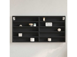 Vidaxl Armário Vitrine 100x8,5x50 Cm Derivados De Madeira Preto