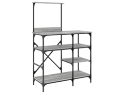 Estante MAISON EXCLUSIVE em derivados de madeira e metal cinza sonoma (90x40x132 cm)