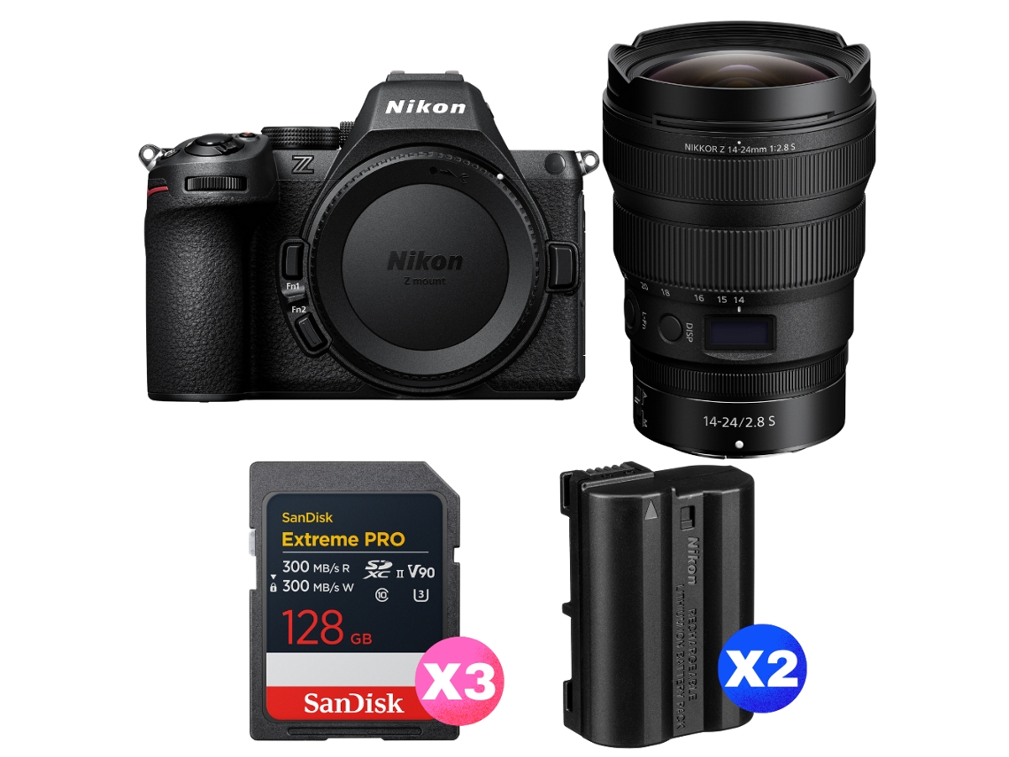 Z5 Ii + 14 24mm F/2.8 S + 3 Sandisk 128gb Extreme Pro Uhs ii Sdxc + 2 Nikon En el15c + Ebook “20 Dicas para Fotos Que Impressionam” NIKON