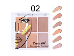 Paleta De Corretivo De Maquiagem Cmaadu 6 Cores, Longa Durabilidade 02 Sunflare