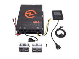 Controlador De Carga Solar Mppt 60a Laxiscreed Com Display Ajustável Para Painéis Fotovoltaicos Em Autocaravanas