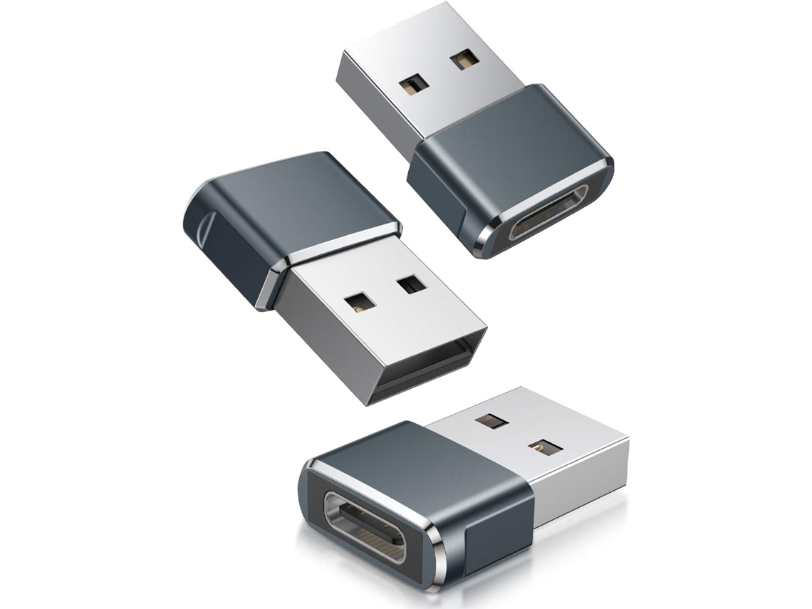 Adaptador Usb c Fêmea para Usb a Macho , Cabo Conversor de Carregamento Usb c para Smartwatch 7 AQUAFORGE (pacote com 3)