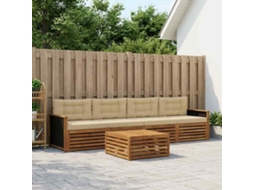 Vidaxl Conjunto De Sofás Para Exterior 5 Pcs Natural E Bege
