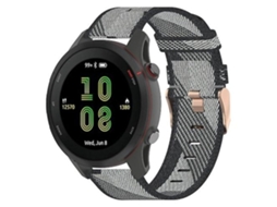 Pulseira De Relógio Lurelia Para Garmin Vivoactive 4 22 Mm Nylon Woven Cinza