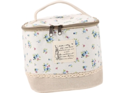 Bolsa De Maquiagem Grande Multifuncional Em Algodão E Linho, Ideal Para Escritório E Estudantes.