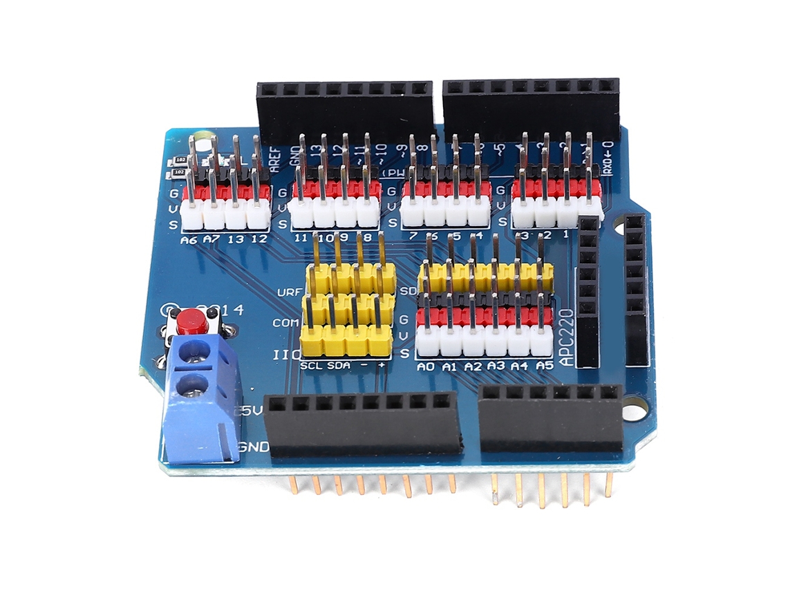 Placa De Expansão De Sensor Com Led E Botão Reset Para R3