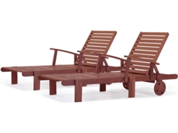 Espreguiçadeiras HABITAT ET JARDIN Tokyo (Castanho - Madeira - 193x71x80 cm)