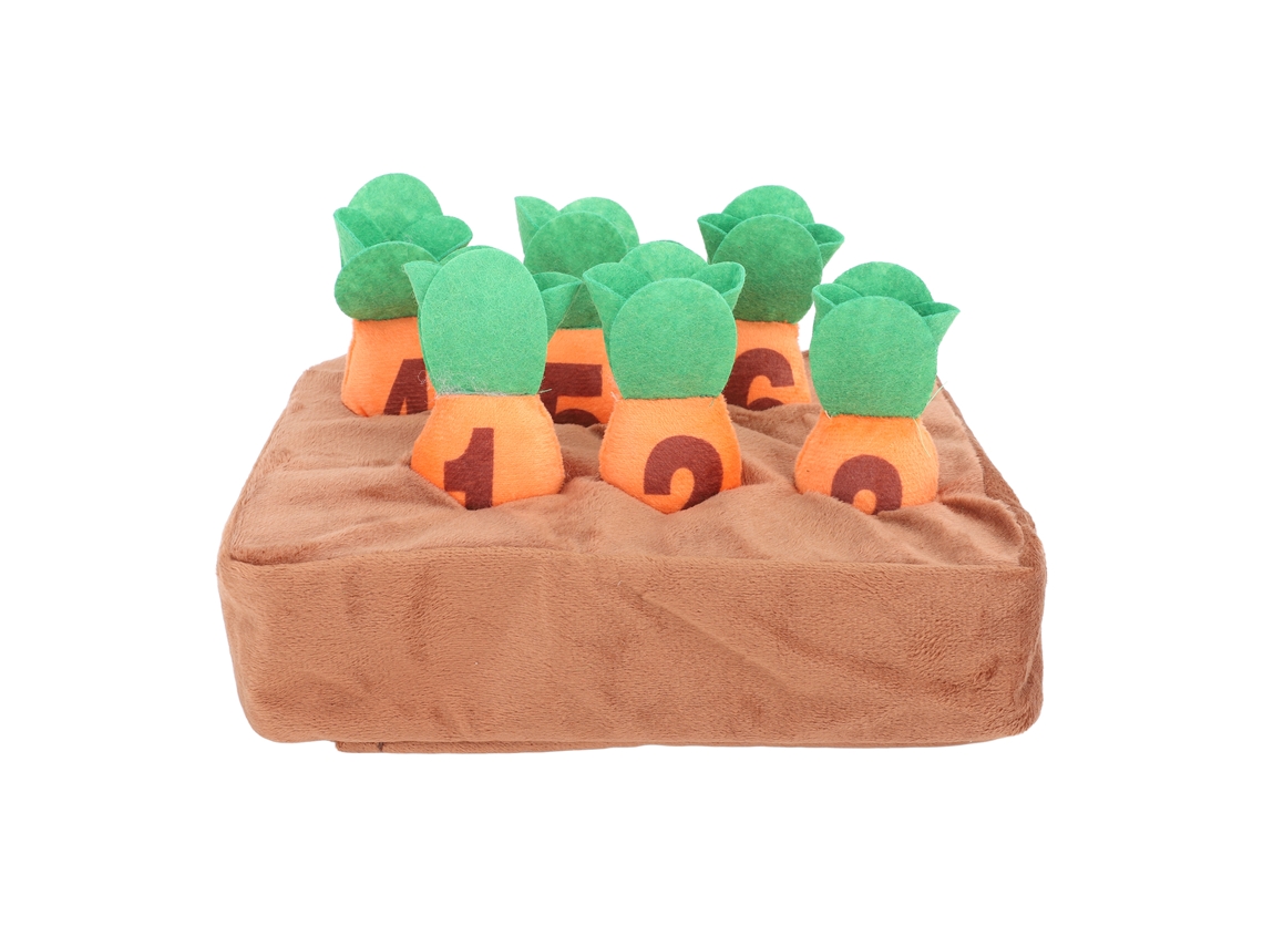 Ats brinquedo para Cães Cenoura Squeaky Enriquecedor Interativo de Pelúcia Busca Cenoura Mastigável