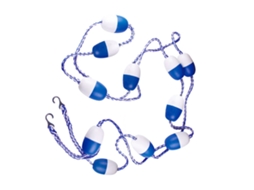 Mali linha Flutuante de Segurança para Piscina 5m com 11 Bolas Azul e Branco Divisor de Pista Nylon Pvc