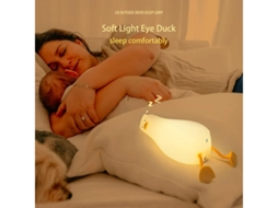 Luz Noturna De Pato Plano Deitado Lâmpada Led De Pato Mole Pato Iluminado Bonito Luz Noturna De Berçário Regulável Em Silicone Lâmpada Bestvite