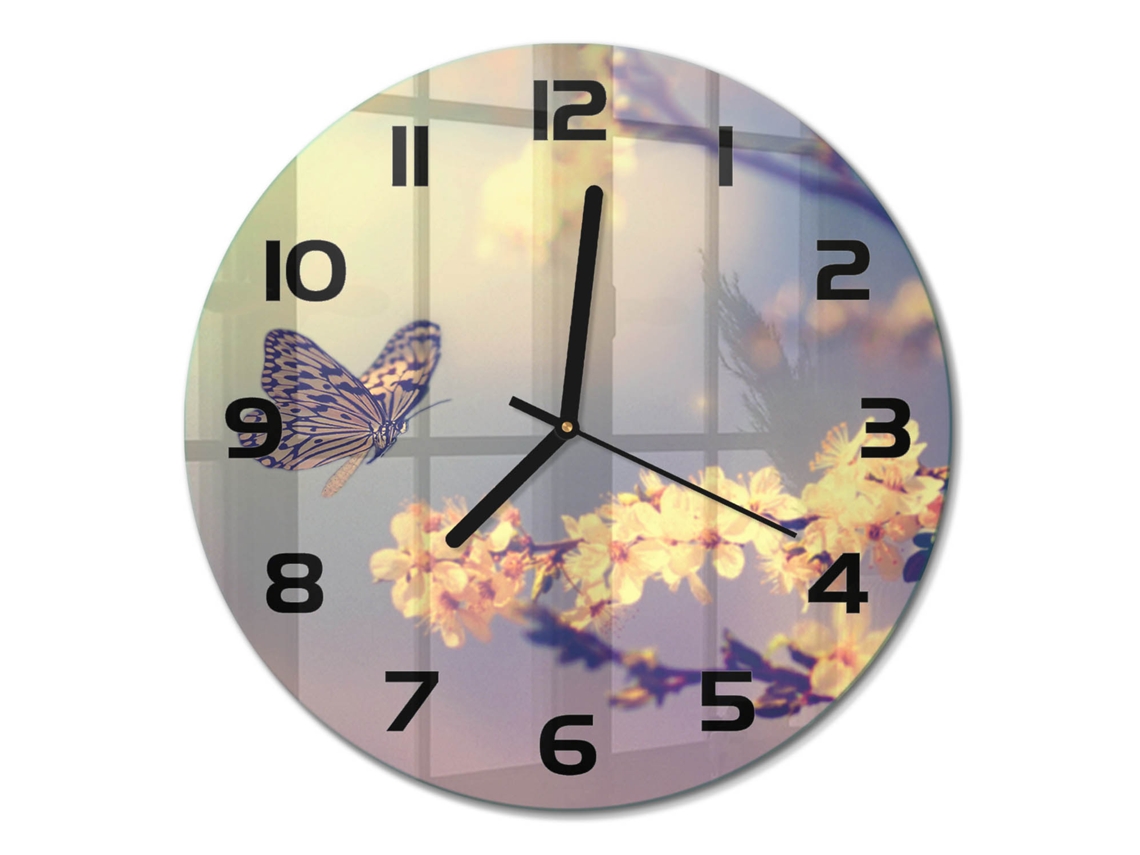 Relógio De Parede Multicor Decorativo Quadrado Espelharte (30 Cm)