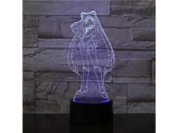 Abajur De Mesa Infantil Sailor Moon, Estilo Anime, Com Led 3d. Aquaforge