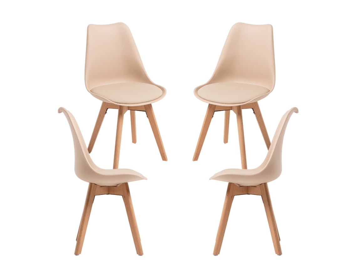 Pack 4 Cadeiras Synk Basic - Beige