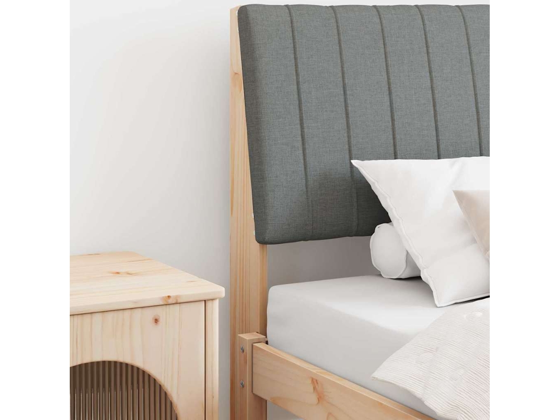 Vidaxl Cabeceira Estofada Cinza Escuro 100 Cm