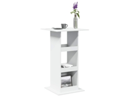 Vidaxl Mesa De Bar C/ Arrumação 60x60x102 Cm Derivados Madeira Branco