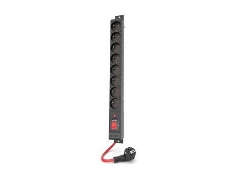 Régua de energia Acar R8 Power 5m 8x 230v Pl Preto 16a Hsk Dados