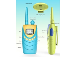 Pacote Com 4 Walkie Talkies Recarregáveis Para Crianças, Alcance De 4 Km Brilvibera