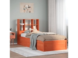 Cama Sem Colchão 90x200 Cm Pinho Maciço Castanho-mel
