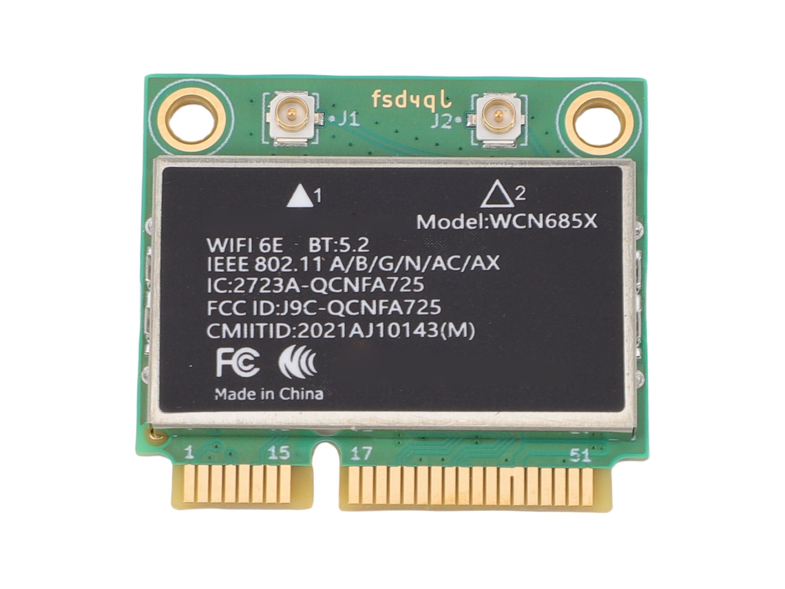 Placa De Rede Sem Fio (wifi 6e Bluetooth 5.2) Para Qualcomm Wcn685x Qcnfa725 Wifi6e Mini