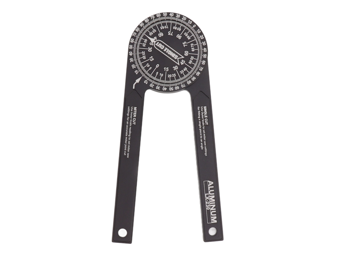 Protractor de serra de mitra alumínio com 2 escalas laser para carpinteiro | S/MARCA
