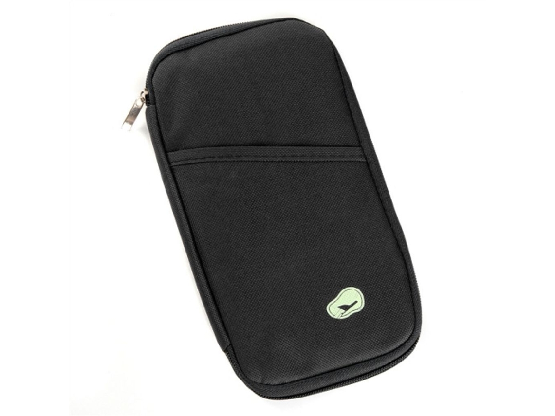 Porta passaporte com Carteira Integrada, Preto AQUAFORGE