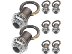 Conjunto De 8 Ganchos De Suspensão M10 Em Bronze Antigo, Anéis Roscados Reforçados Para